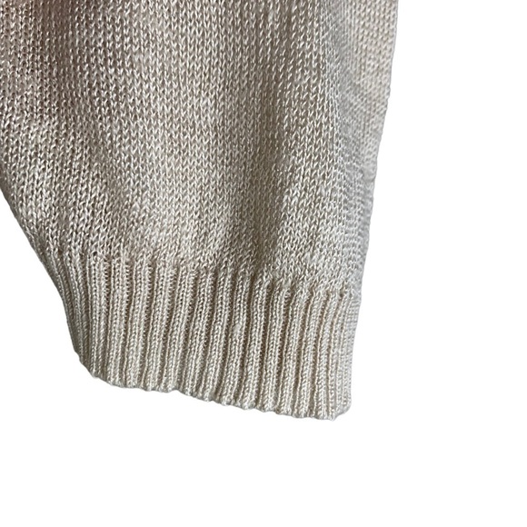 Jones of New York Petite Cropped Oatmeal Color with Lace Like a Scarf Size SP - Picture 5 of 7